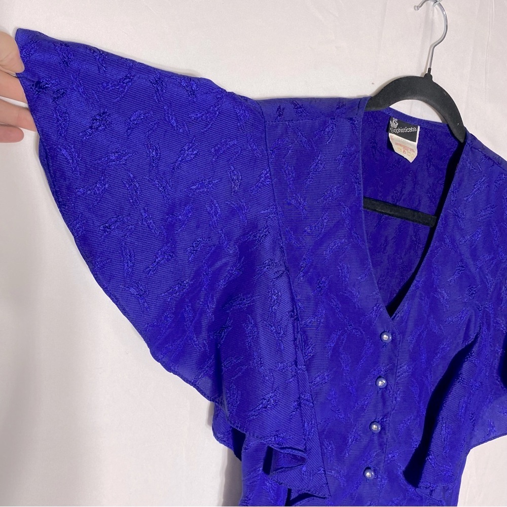 Vintage Sophisticate Purple Cocktail Dress Prom dress Mini Dress 5/6 - Picture 13 of 16